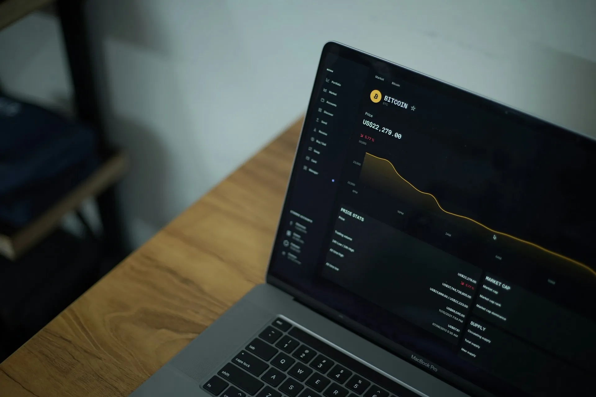 Custom ERP software dashboard on a laptop
