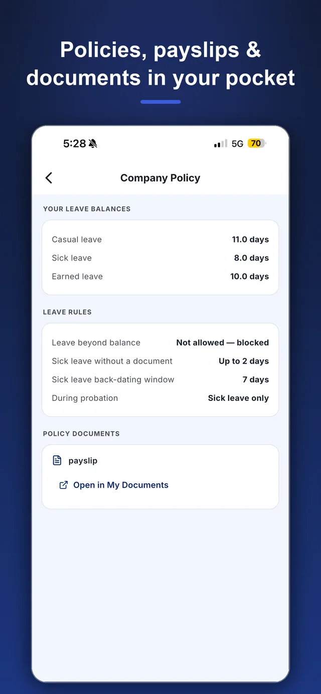 Klokwise app — Policies & documents